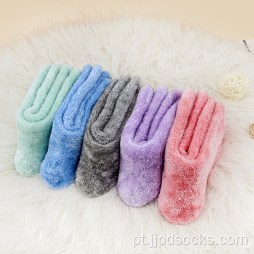Colorido chenille feminino meias meias